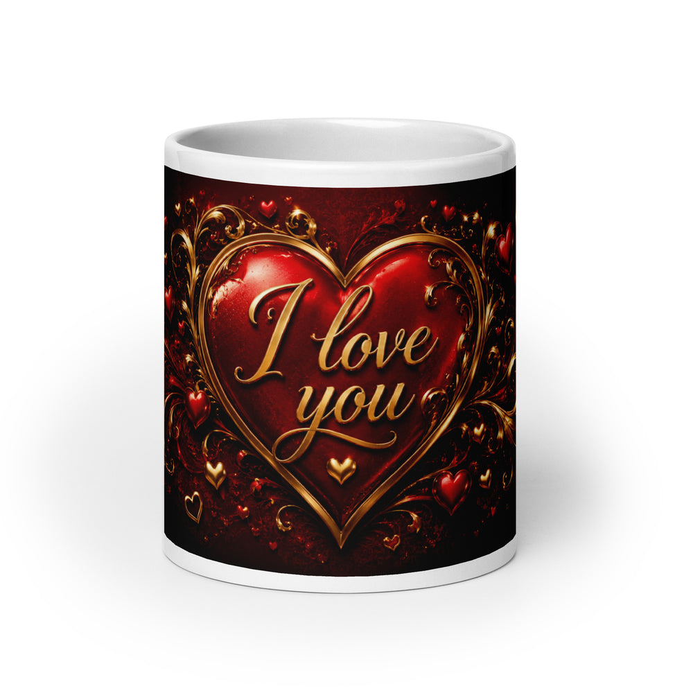 White glossy mug